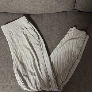 Athleta Gray and White Jogger Track Pants